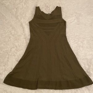 Olive Green Sweater Tank Dress